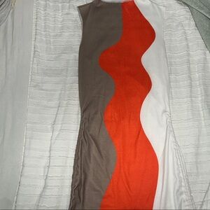 Colorful Wave Pattern Dress